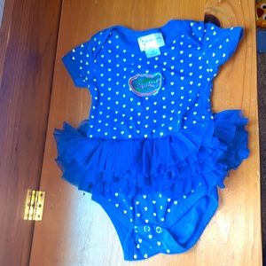 Baby girl Florida Gators outfit with tutu attached size 18m